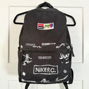 Nike F.C. Joga Bonito Black Soccer Backpack With White Graphics & Logo Patch